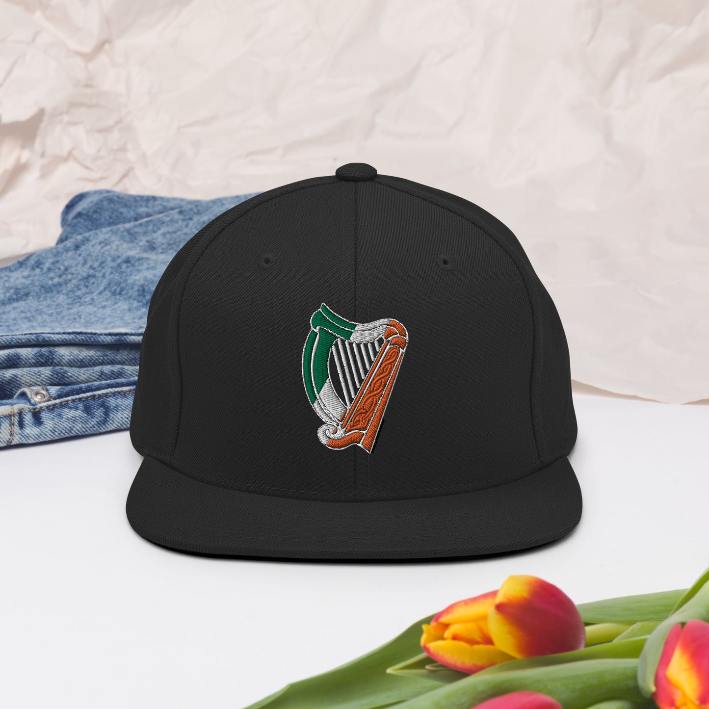 Irish Flag Harp SnapBack Hat
