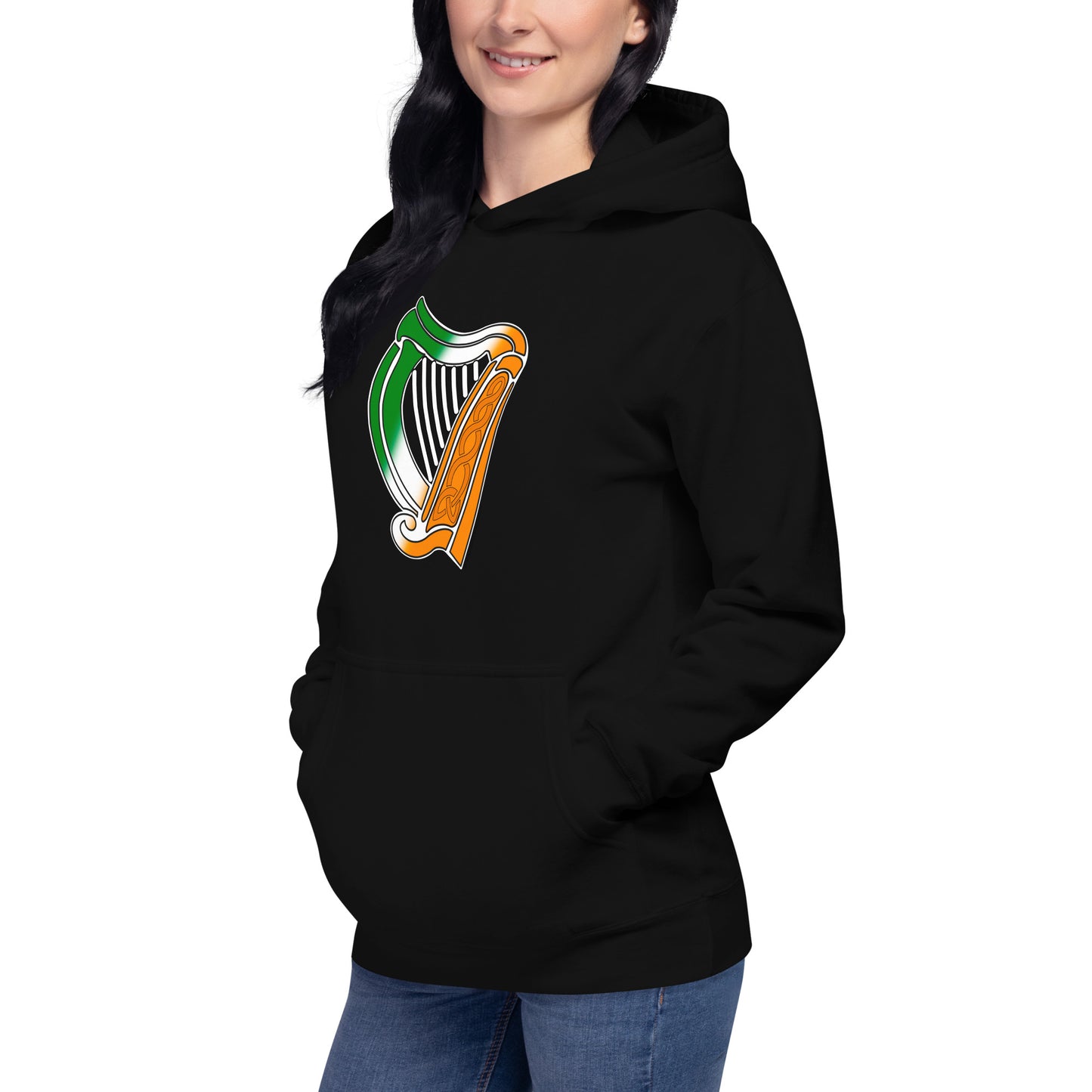 Irish Flag Harp Unisex Hoodie