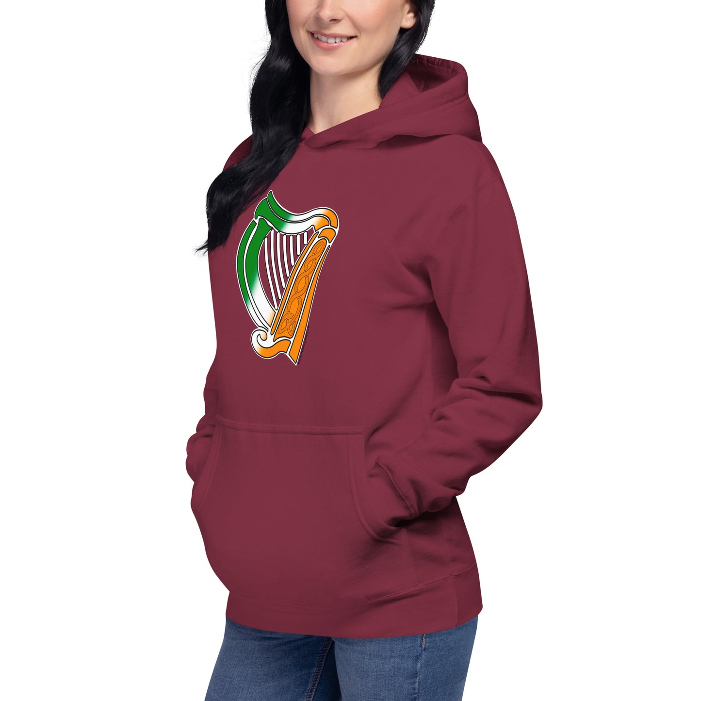 Irish Flag Harp Unisex Hoodie