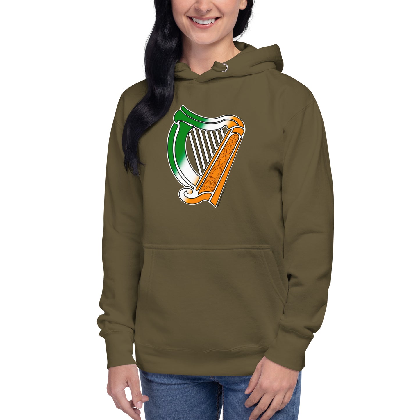 Irish Flag Harp Unisex Hoodie