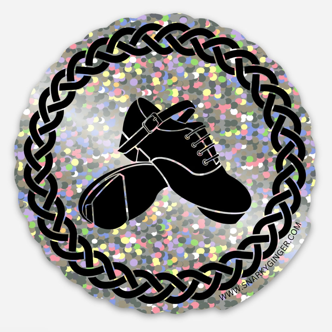 Glitter Dance Shoe Sticker