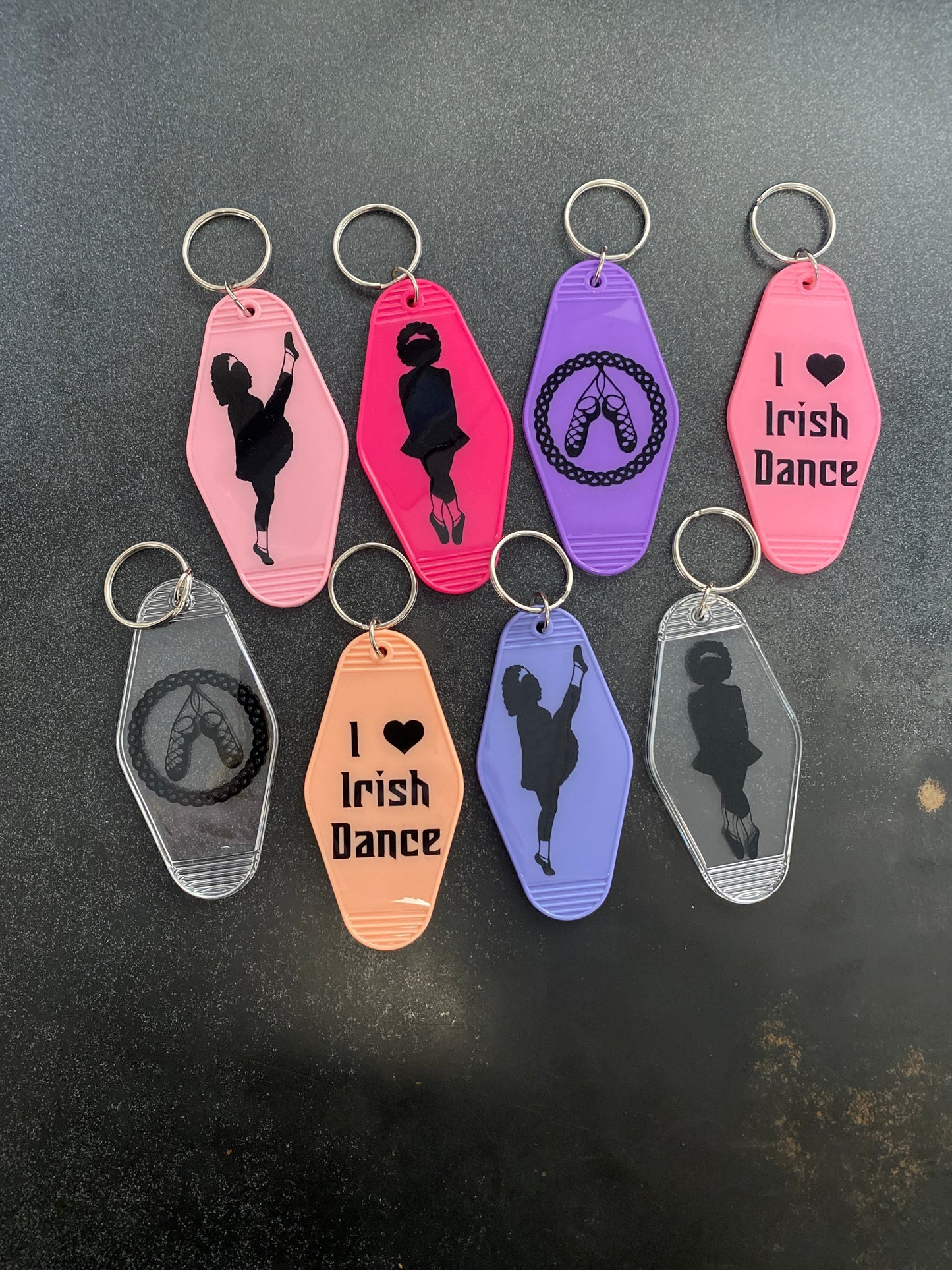 Irish Dance Keychain: Low Leap/ Motel Style