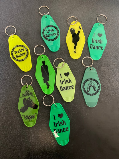Irish Dance Keychain: Low Leap/ Motel Style