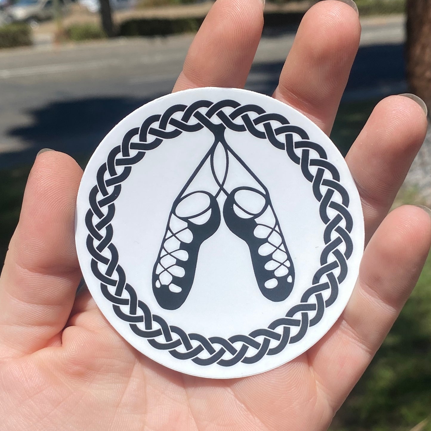 Round Stickers: Irish Dance Shoes