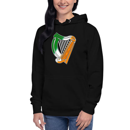 Irish Flag Harp Unisex Hoodie