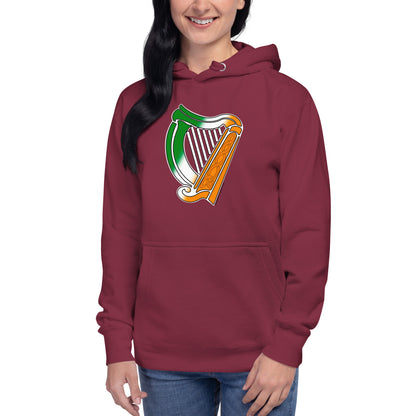 Irish Flag Harp Unisex Hoodie