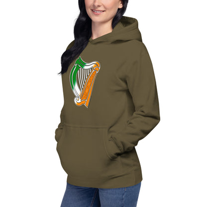 Irish Flag Harp Unisex Hoodie